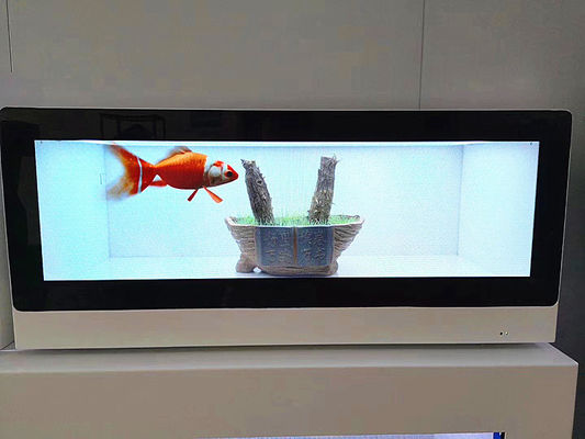 الصين شاشة LCD متعددة الوظائف شفافة 55 بوصة 65 بوصة للإعلام مشغل الوسائط المزود