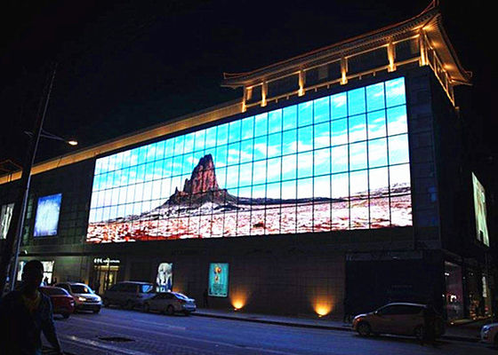 الصين مراكز التسوق شاشة LED شفافة / شاشات الإعلانات الرقمية في الهواء الطلق المزود