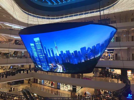 الصين شاشة LED متعددة الوظائف شفافة الوزن الخفيف جداً لمراكز التسوق المزود