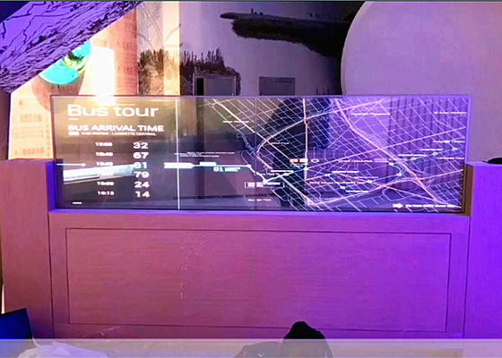 الصين شاشة OLED شفافة من الزجاج / شاشة عرض شفافة لقاعة المؤتمرات المزود