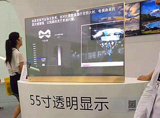 الصين شاشة OLED شفافة بحجم 55 بوصة ، شاشة OLED متعددة الوظائف قابلة للطي المزود
